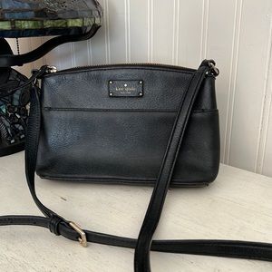 Kate Spade slate blue leather crossbody purse